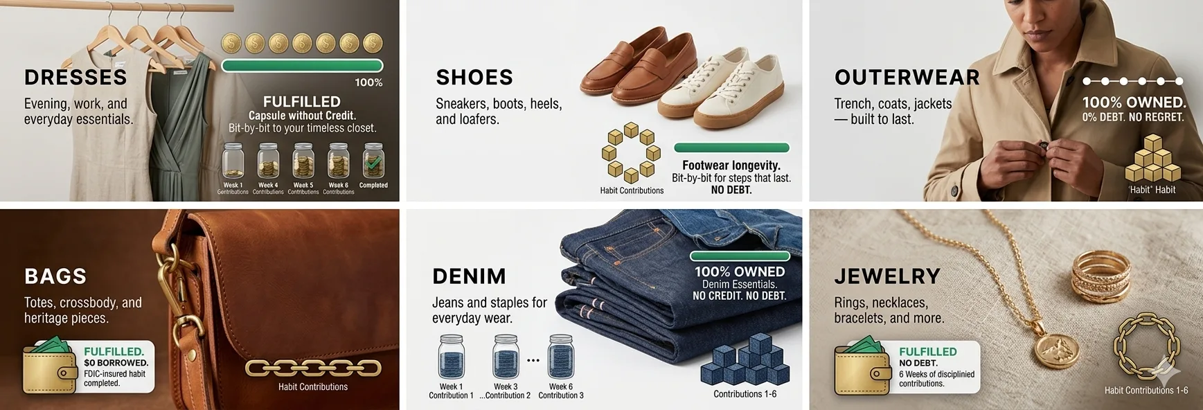 Shop our six luxury fashion categories — SaveAway®