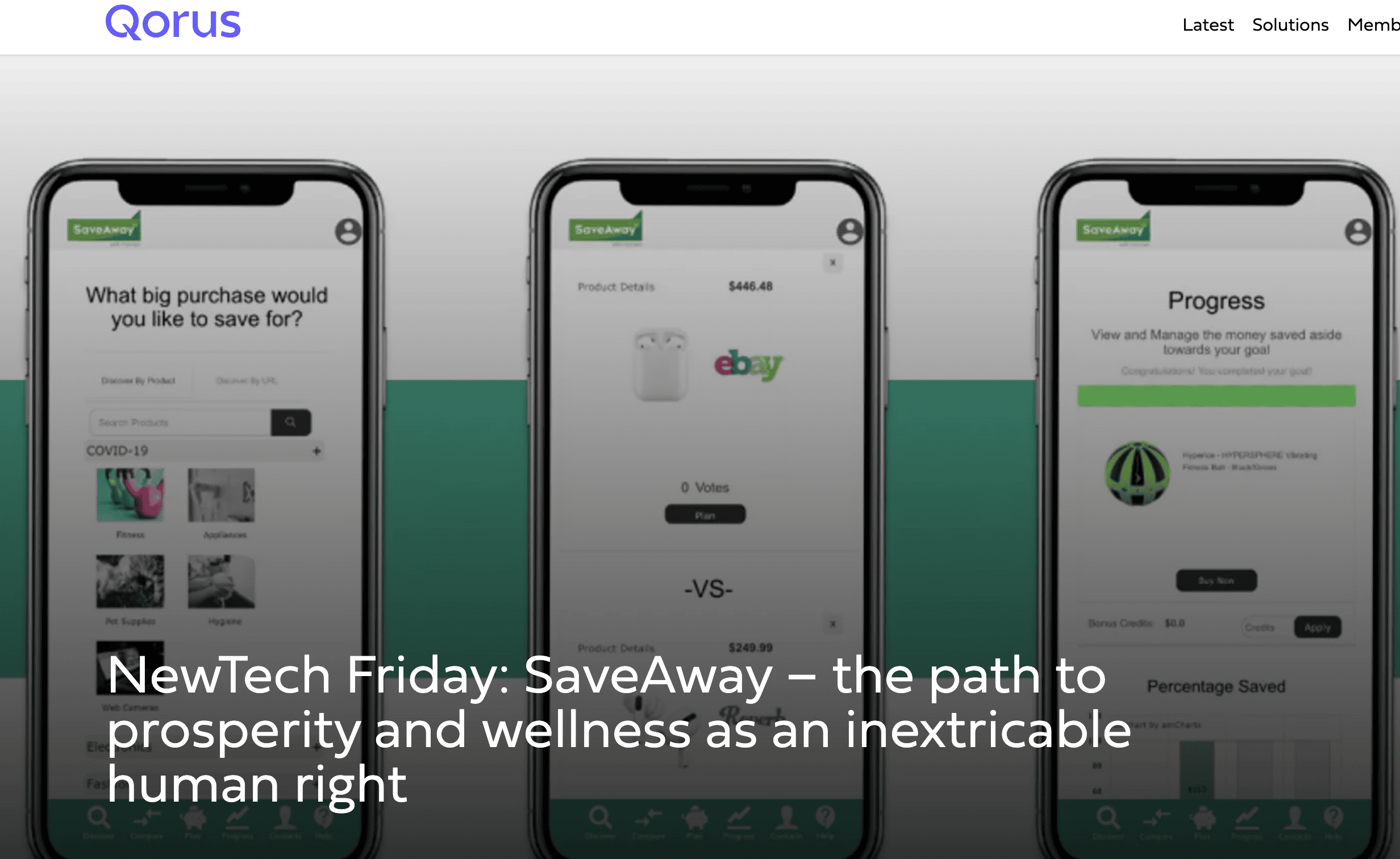 SaveAway® – the path to prosperity and wellness as an inextricable human right